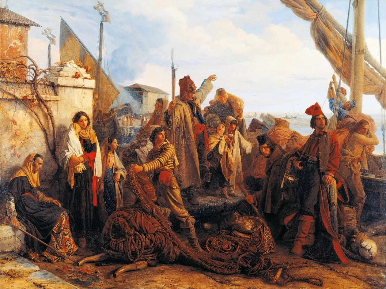 La partenza dei pescatori dall'Adriatico (1834) - Musee d'Art et d'Histoire, Neuchatel